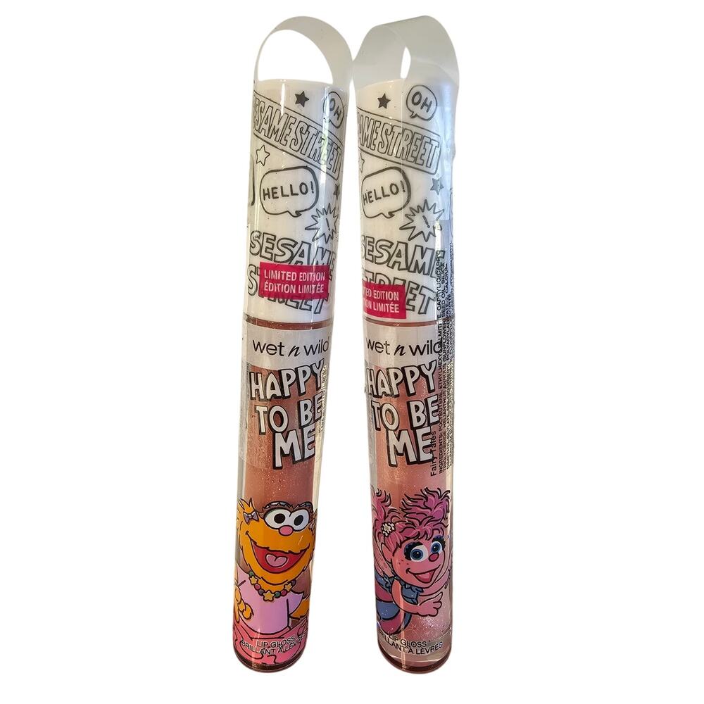 2 WET n WILD SESAME STREET Limited Edition Makeup LIP GLOSS NEW GIFT  Bundle
